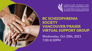 Vancouver/Fraser virtual support group promotion poster